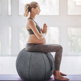 Anti-Burst Exercise Ball with Cover Handle and Resistance Bands