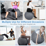 Anti-Burst Exercise Ball with Cover Handle and Resistance Bands