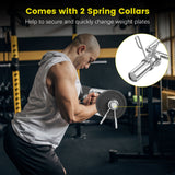 Olympic Triceps Bar Solid Steel Weight Bar with Knurled Handles