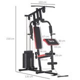 Multi Home Gym Machine with 66Kg Weight Stack for Workout Strength Training