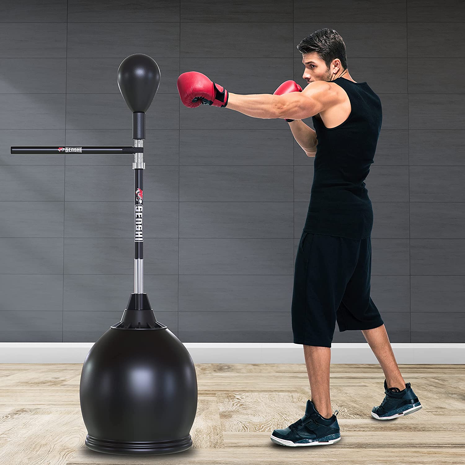 Freestanding punch bag speed ball with reflex bar Senshi Japan