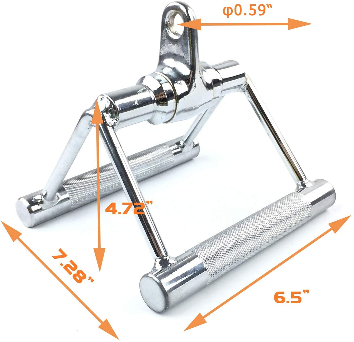 Chrome Revolving Rowing Handle For Cable Machines - Cable 