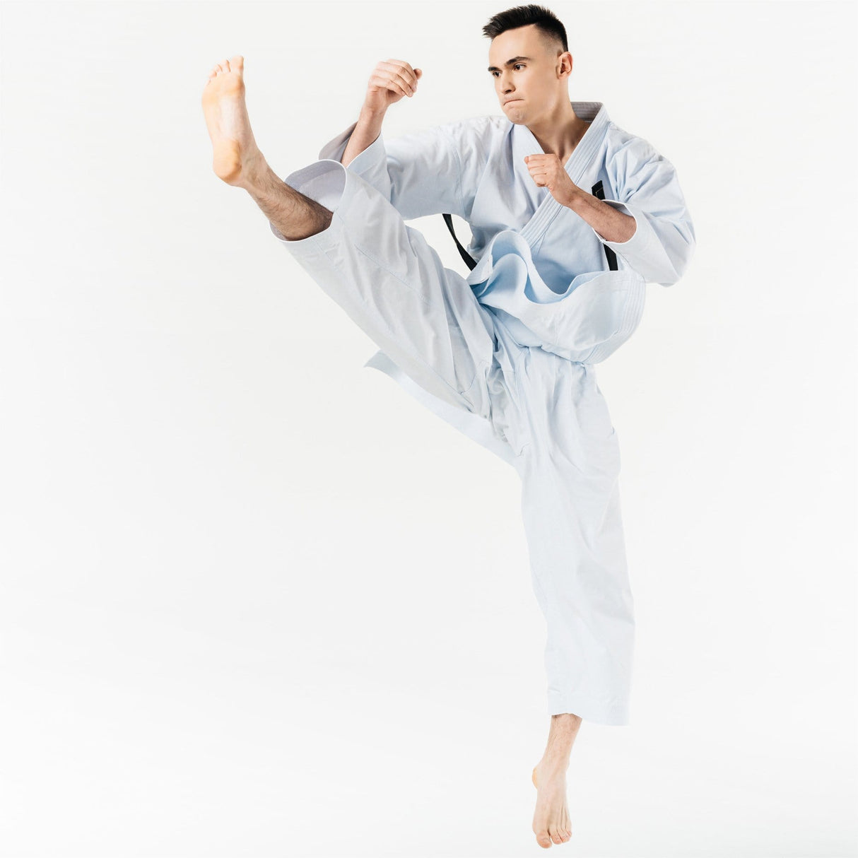 Senshi Full Karate Gi Uniform - White Belt And Gum Shield 