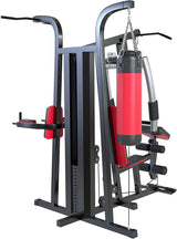 Machine à câble multi-gym à 3 stations de 198 kg pour les gymnases domestiques et commerciaux - Sac de frappe, station de trempage, tirage latéral et bien d'autres encore inclus !