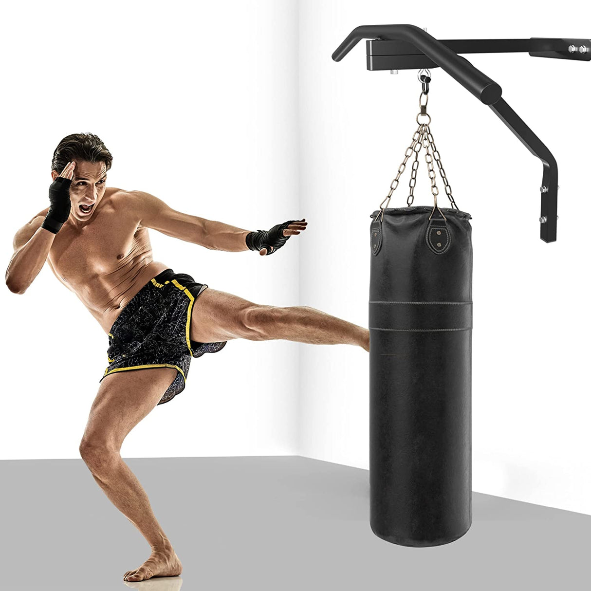 Punch Bag Wall Mount Bracket With Pull Up Bar