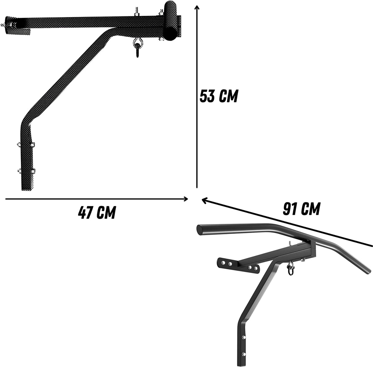 Punch Bag Wall Mount Bracket With Pull Up Bar