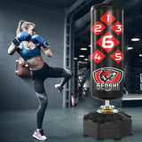 6ft Freestanding Punch Bag With Low Kick Guard And Outdoor Cover